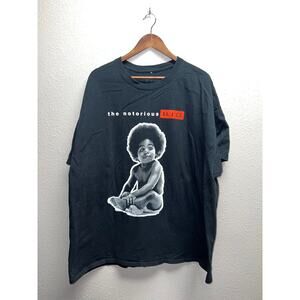 The Notorious Big Shirt Biggie Rap Cover Album Graphic Black Tee 3XL